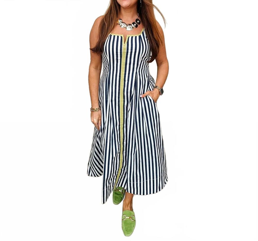 NEW ENTRO deckside darling maxi dress in navy